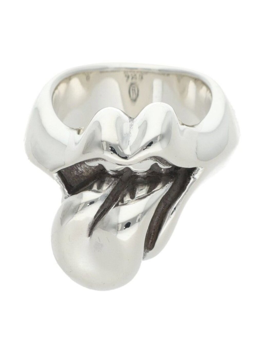 Chrome Hearts Lip and Tongue Medium Silver Ring